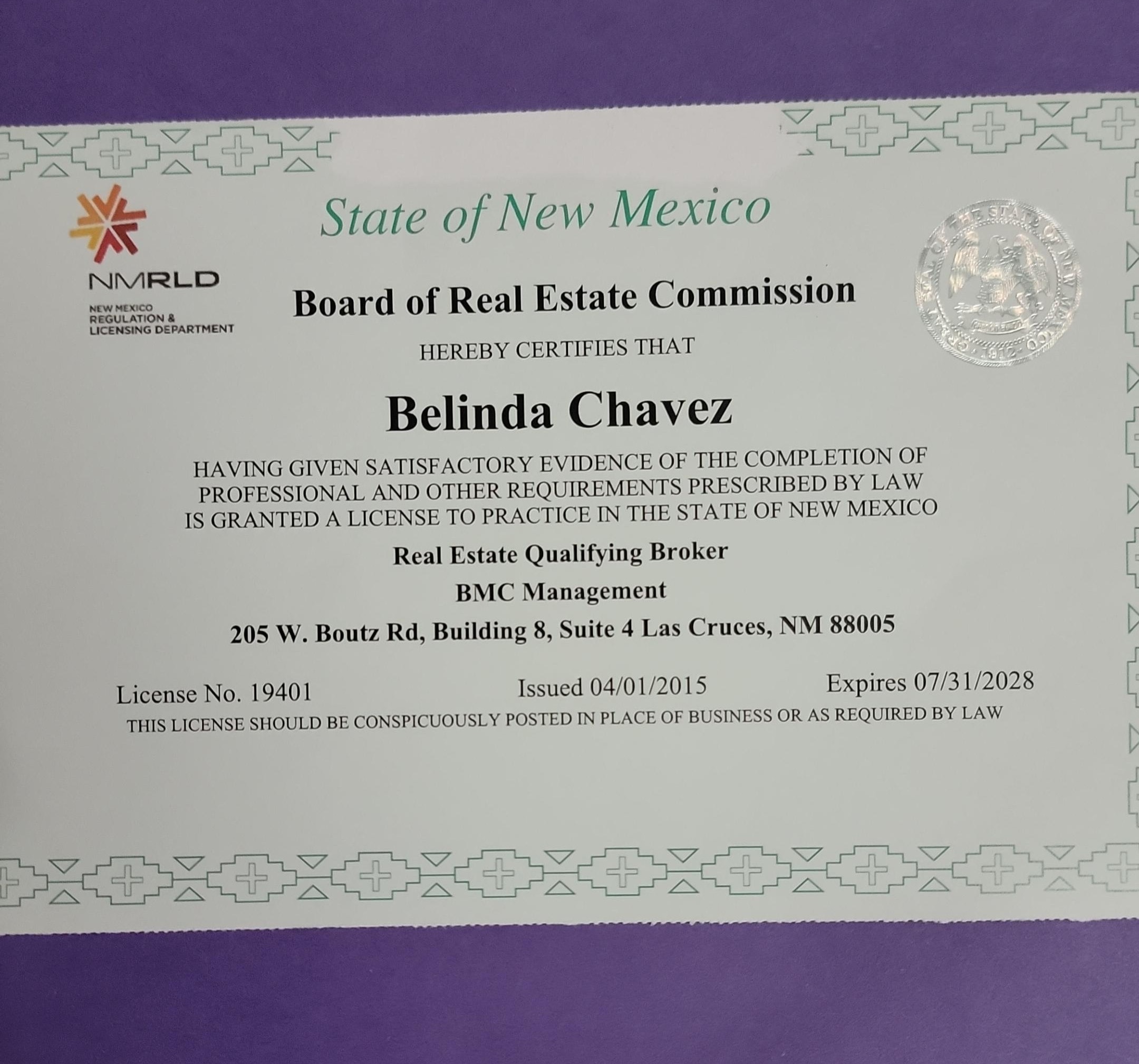 BMC Management LLC Business License